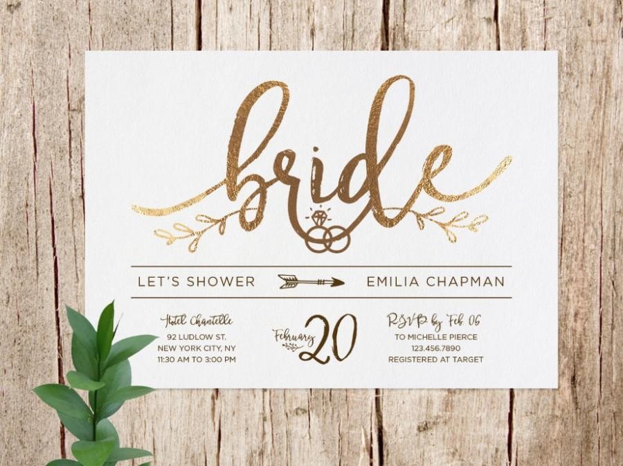 Emilia Bridal Printable Shower Invitation Invite Wedding Invitations