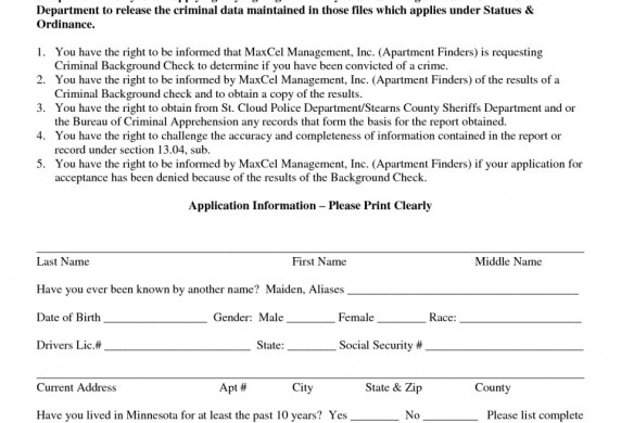 Employee Criminal Background Check Consent Form Best 2018 Printable