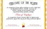 Employee Of The Month Certificate Template Free Download
