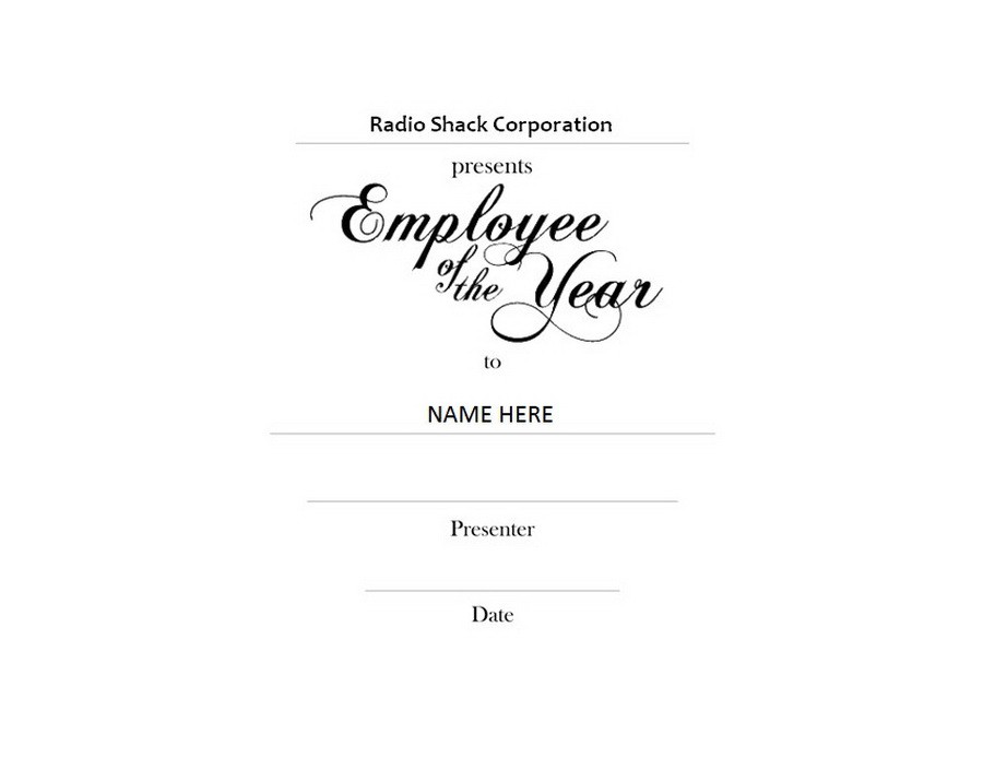 Employee Of The Year Award Landscape 1 Free S Clip Art Wording Certificate