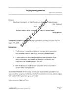 Employment Agreement Canada Legal Templates Agreements Contractor Template