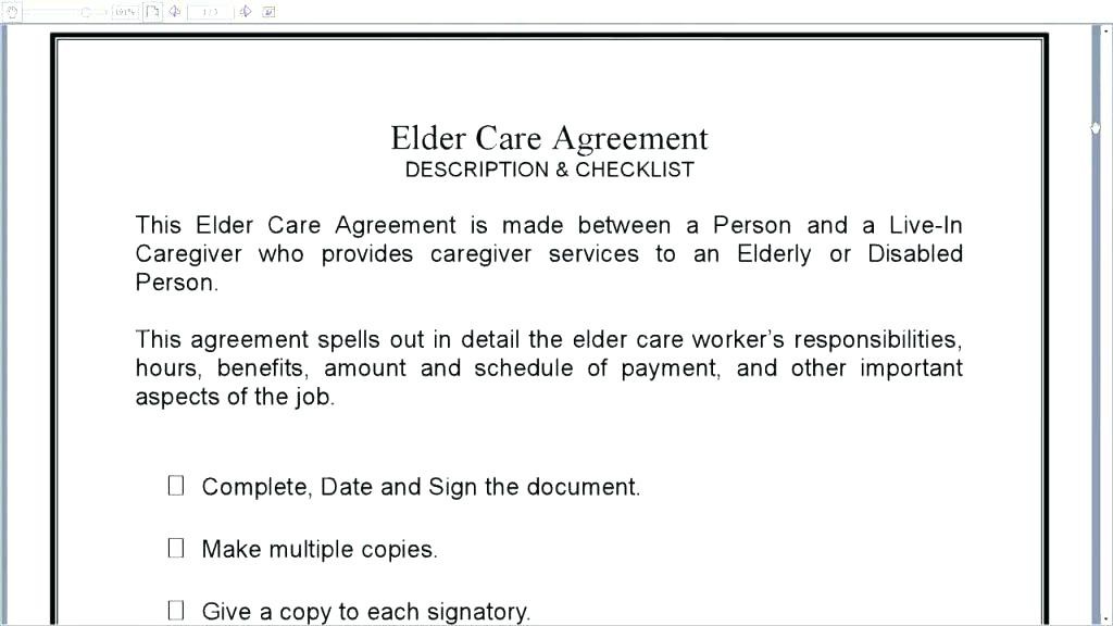 Employment Contract Template Free Download Pathfinder Templates For Live In Caregiver Form