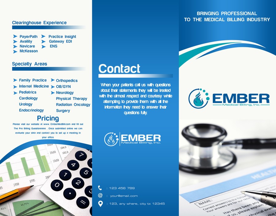 Entry 17 By Farhanali858 For Design A Brochure Business Cards Medical Billing