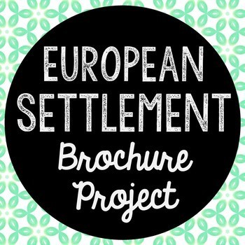 EUROPEAN SETTLEMENT Research Brochure Template American History Project Settlement
