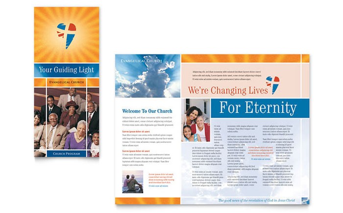 Evangelical Church Brochure Template Design Ideas