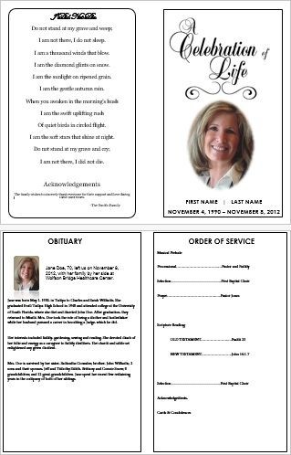 Everything You Need To Know About Creating A Funeral Program Celebration Of Life
