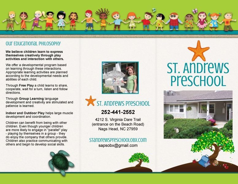 Examples Of Preschool Brochures Sample Daycare Brochure Ideas