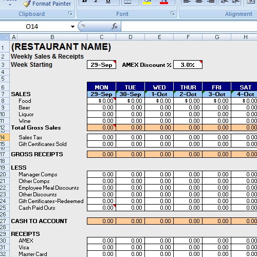 Excel Spreadsheet For Restaurant Sales On Rocket League Spreadsheets