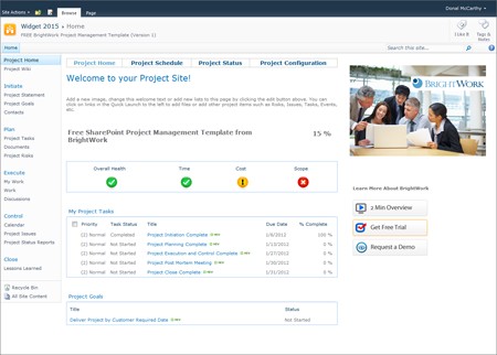 Exclusive 2 Free SharePoint Project Management Templates Sharepoint Intranet