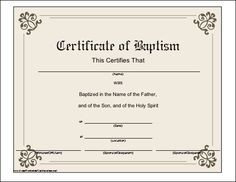 Fake Adoption Certificate Pinterest Baptism Template