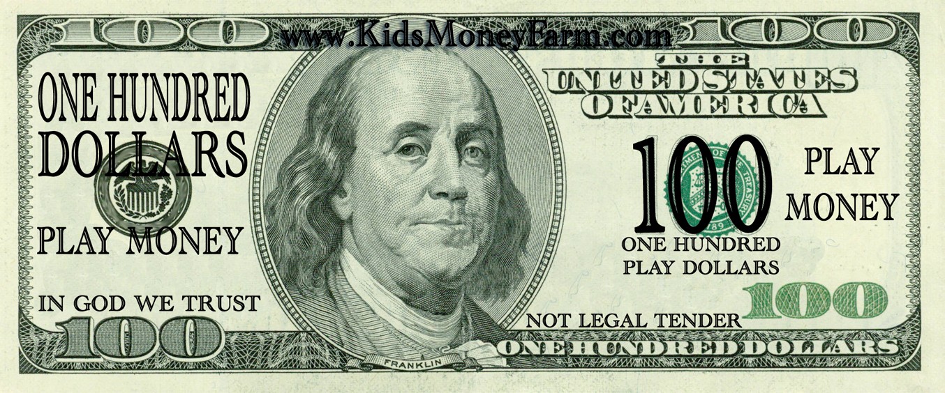 Fake Play Money Templates KidsMoneyFarm Com Print