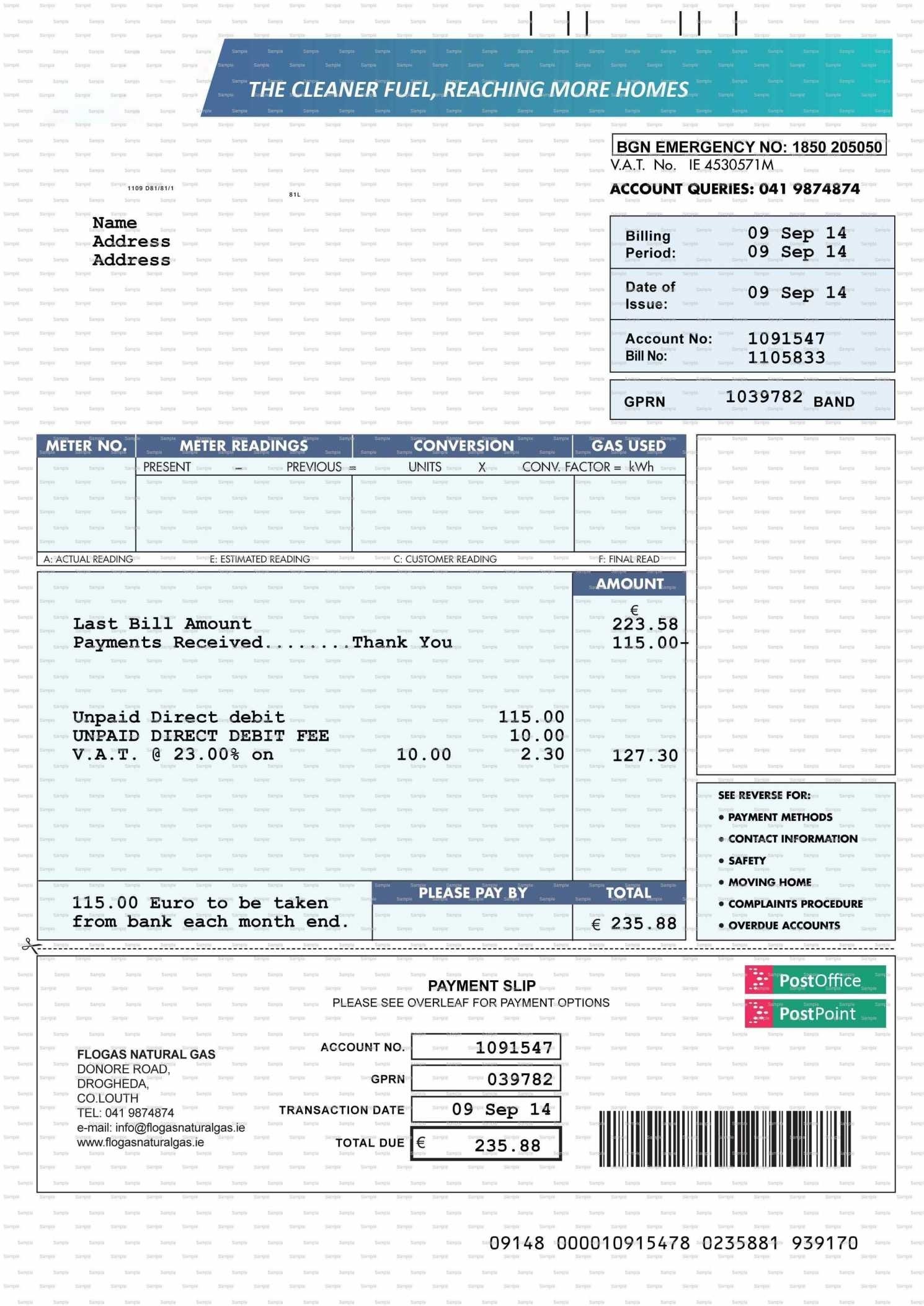 Fake Utility Bill Template Download The Free Website Templates Word
