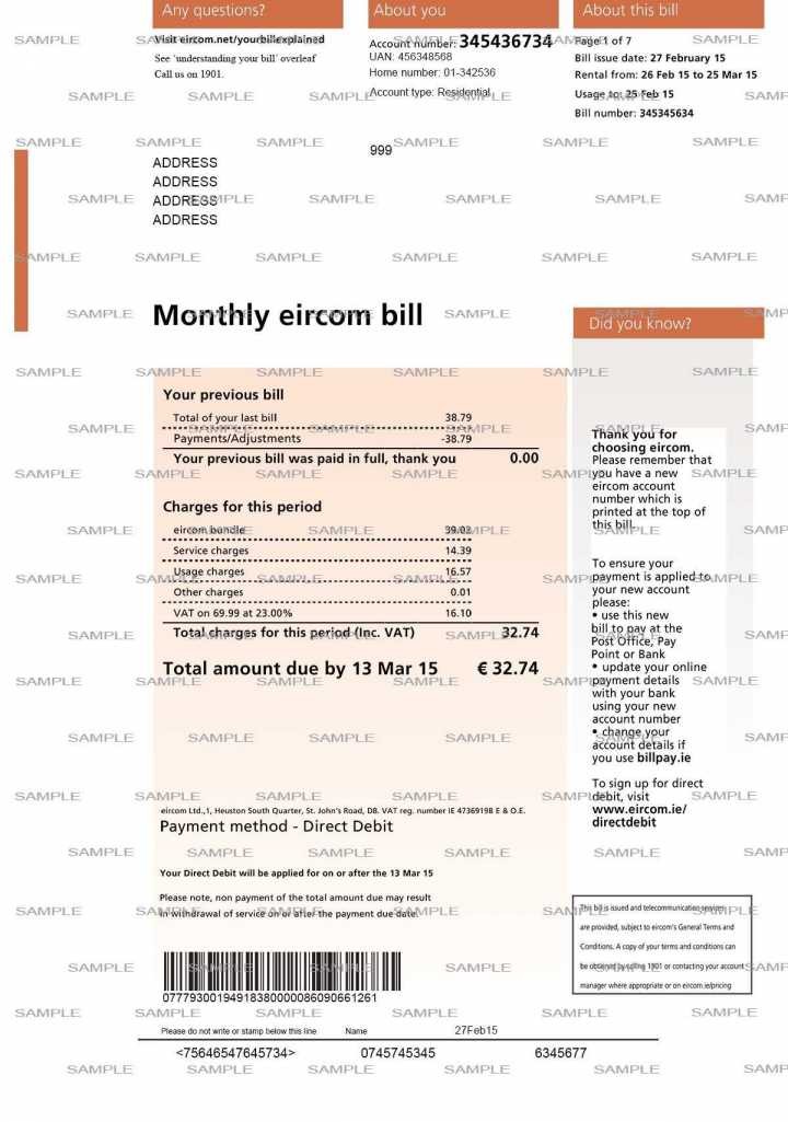 Fake Utility Bill Template Free And Fresh