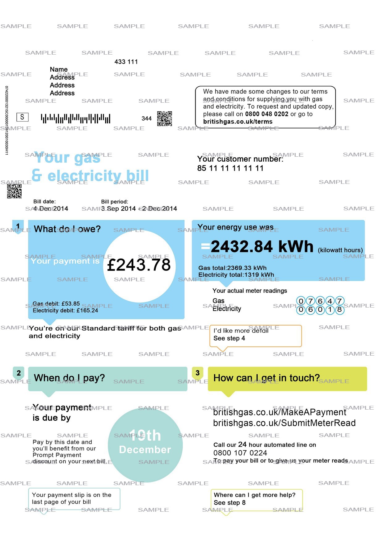 Fake Utility Bill Template Free Documents Bank Statements Download