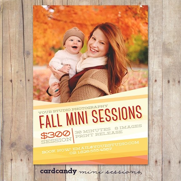 Fall Mini Session Template Flyer Templates Creative Market Free