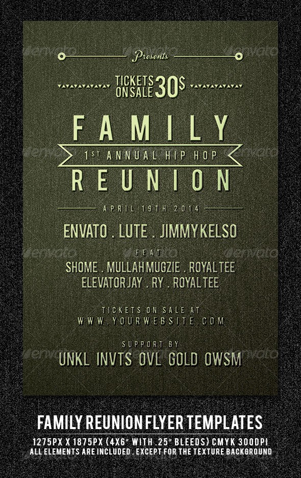 Family Reunion Flyer Template By Maulanacreative GraphicRiver Psd