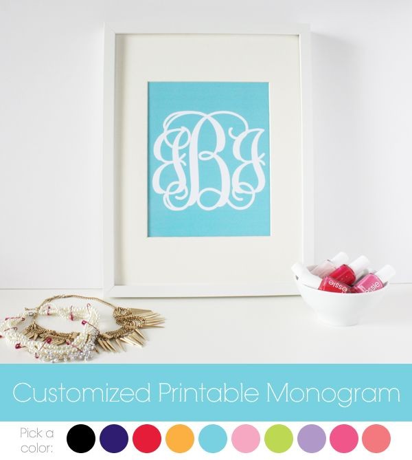 FINALLY Printable Monogram Just Type In Your Initials And Print