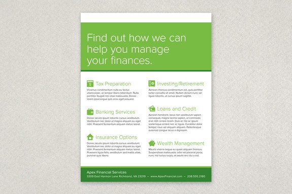 Financial Planning Services Flyer Template Inkd Brochure Free