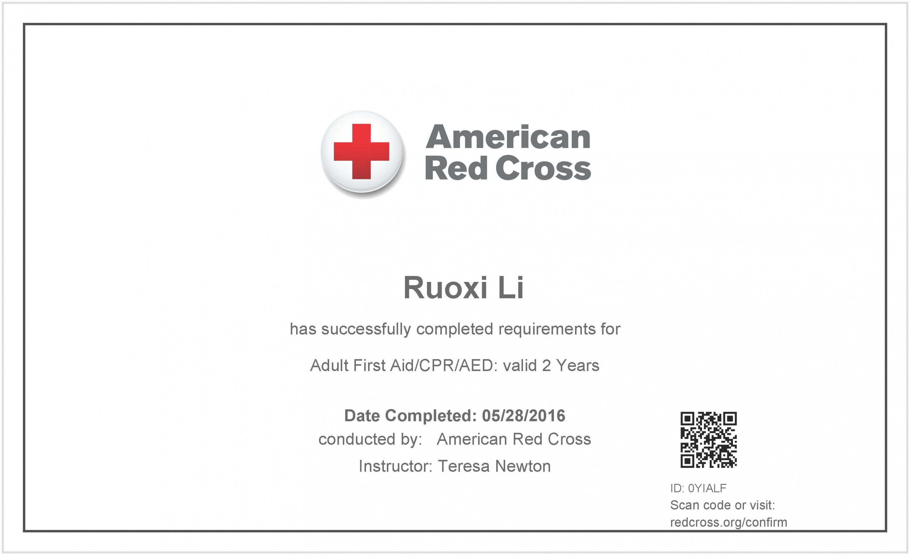 First Aid Certificate Template Image Printable Of