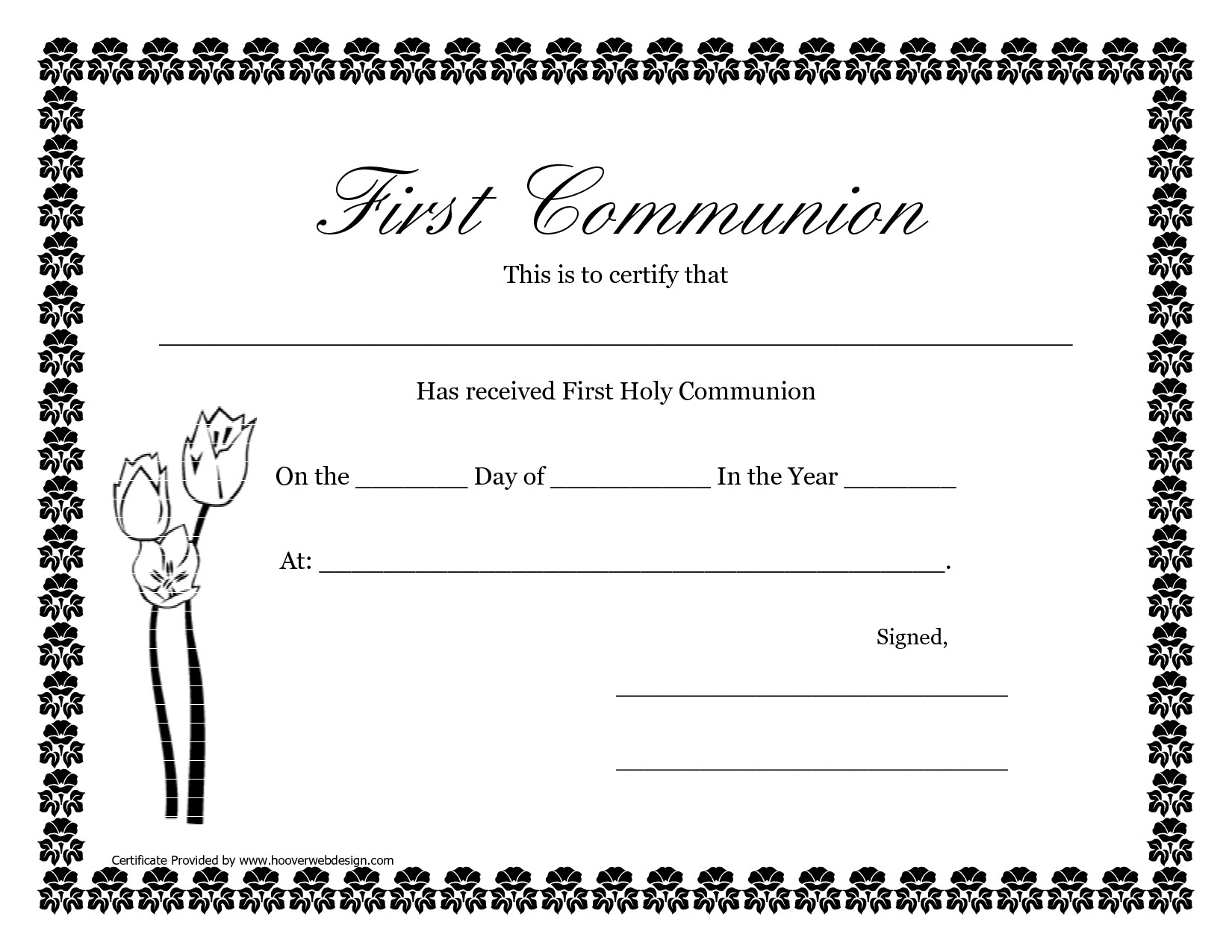 First Communion Banner Templates Printable Certificate Template