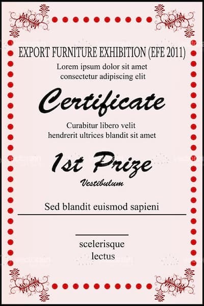 First Place Award Certificate Template Bizoptimizer