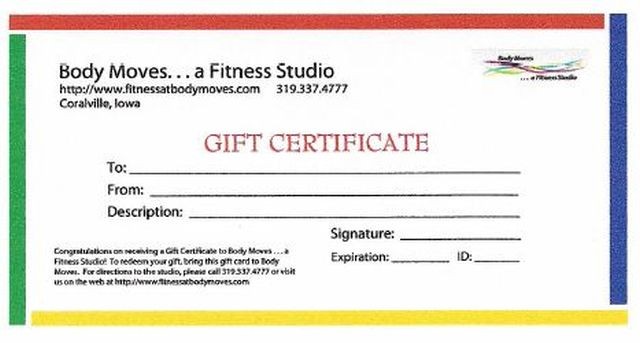 Fitness Gift Certificate Template Wosing Us Design Card