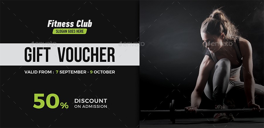 Fitness Gift Voucher By Themedevisers GraphicRiver Certificate Template
