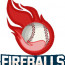 Flame With Softball Logo Vector EPS Free Download