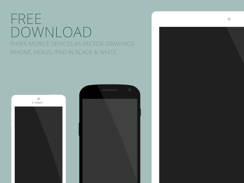 Flat Mobile Devices Free Download By Herr Henning Dribbble Vector