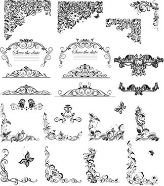 Floral Ornaments For Wedding Vector Free Download 102