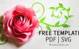 Flower Templates Free PDF SVG PNG Files Super Easy Tutorial Rose Paper Template