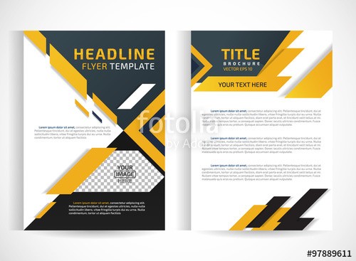 Flyer Brochure Design Template Abstract Editable Site For Business Templates Education