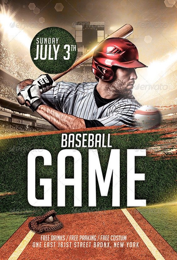 Flyer Template Baseball League Graphicriver Free Softball
