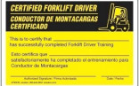 Forklift Training Wallet Card Template Ziesite Co Operator