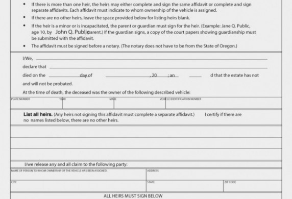 Form 15 Sample Affidavit Forms Simple Will Free Download
