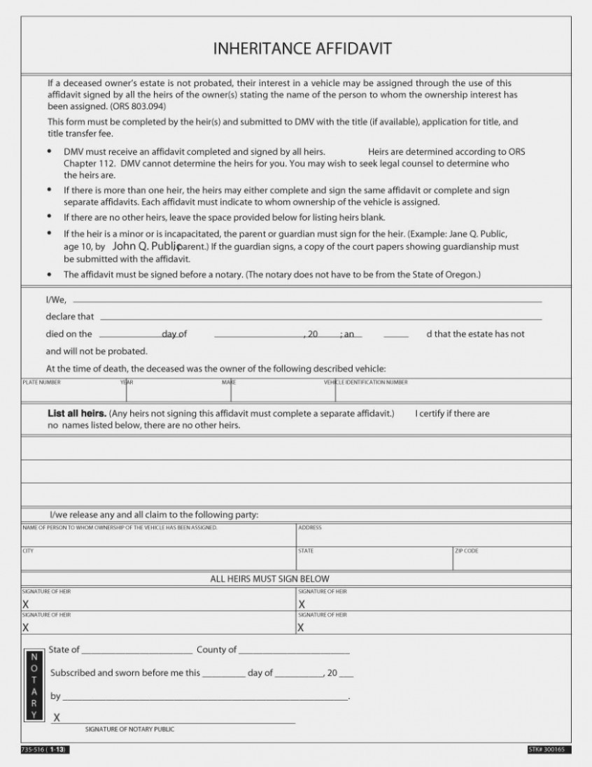 Form 15 Sample Affidavit Forms Simple Will Free