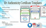 Free 10 Printable Certificate Of Authenticity Templates Template Microsoft Word