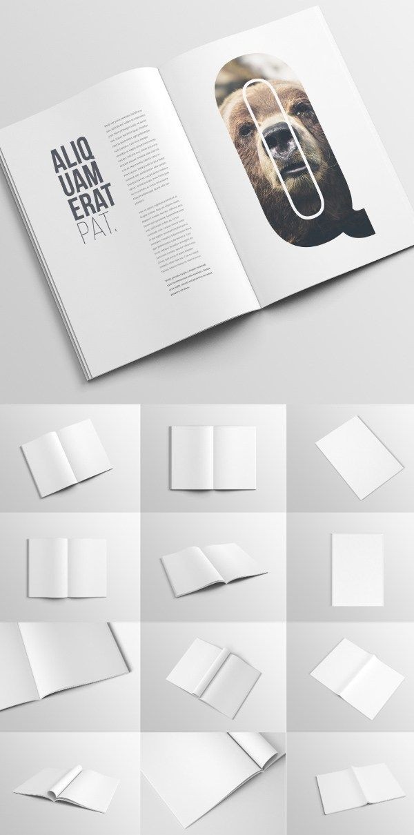 Free A4 Magazine Booklet Mockup Template Templates Brochure