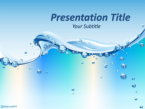 Free Abstract PowerPoint Templates MyFreePPT Com Water Ppt Template