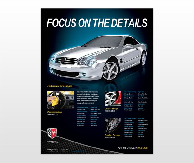 Free Auto Detailing Brochure Template Com Car