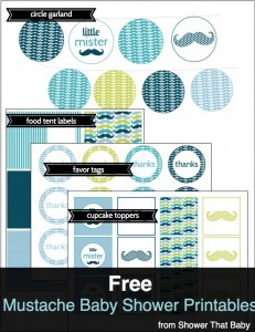 Free Baby Shower Printables That Mustache