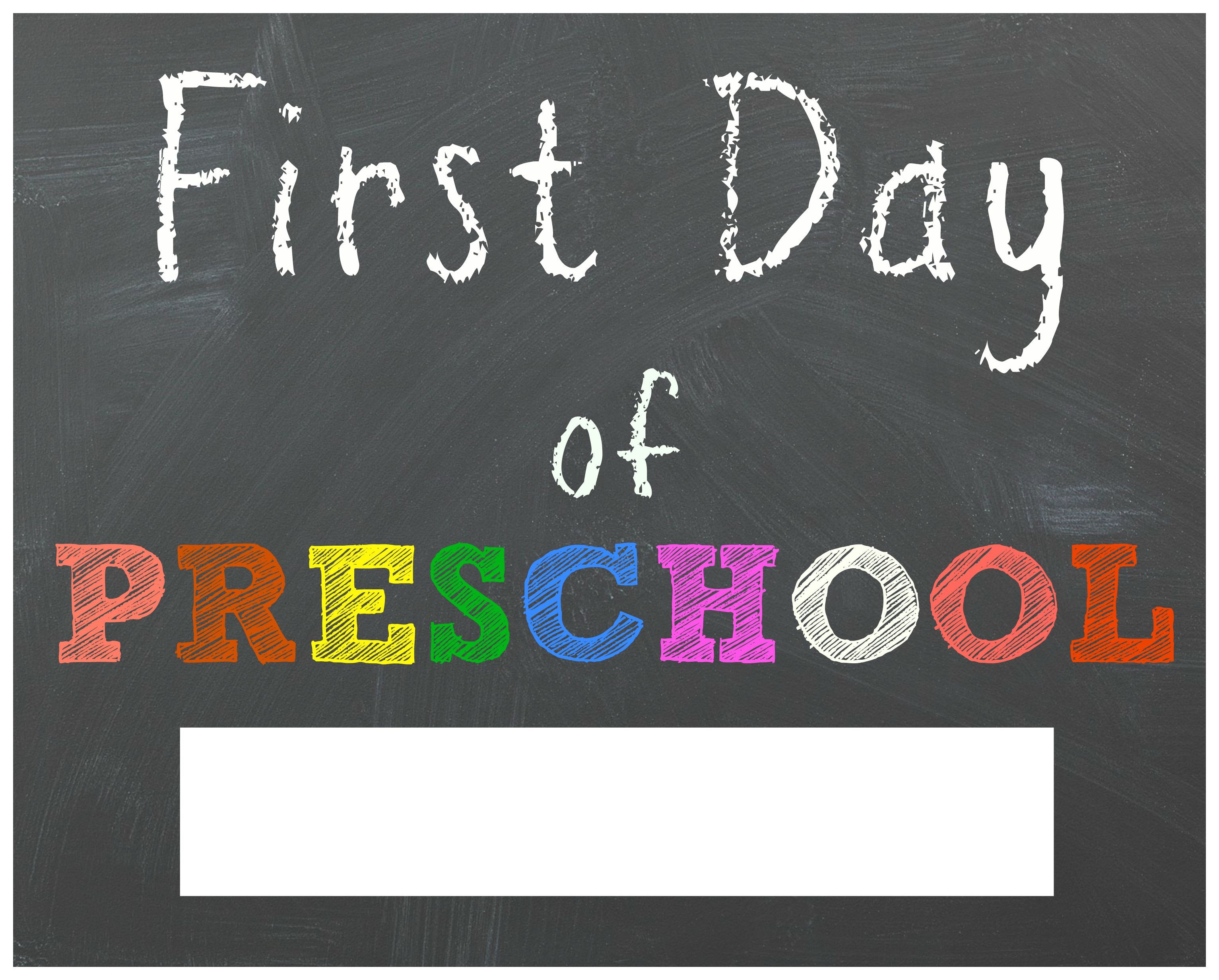 FREE Back To School Printable Chalkboard Signs For First Day Of Free