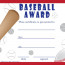 Free Baseball Certificates Printable Certificate Ideas