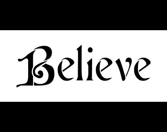 Free Believe Word Cliparts Download Clip Art On Stencil Printable