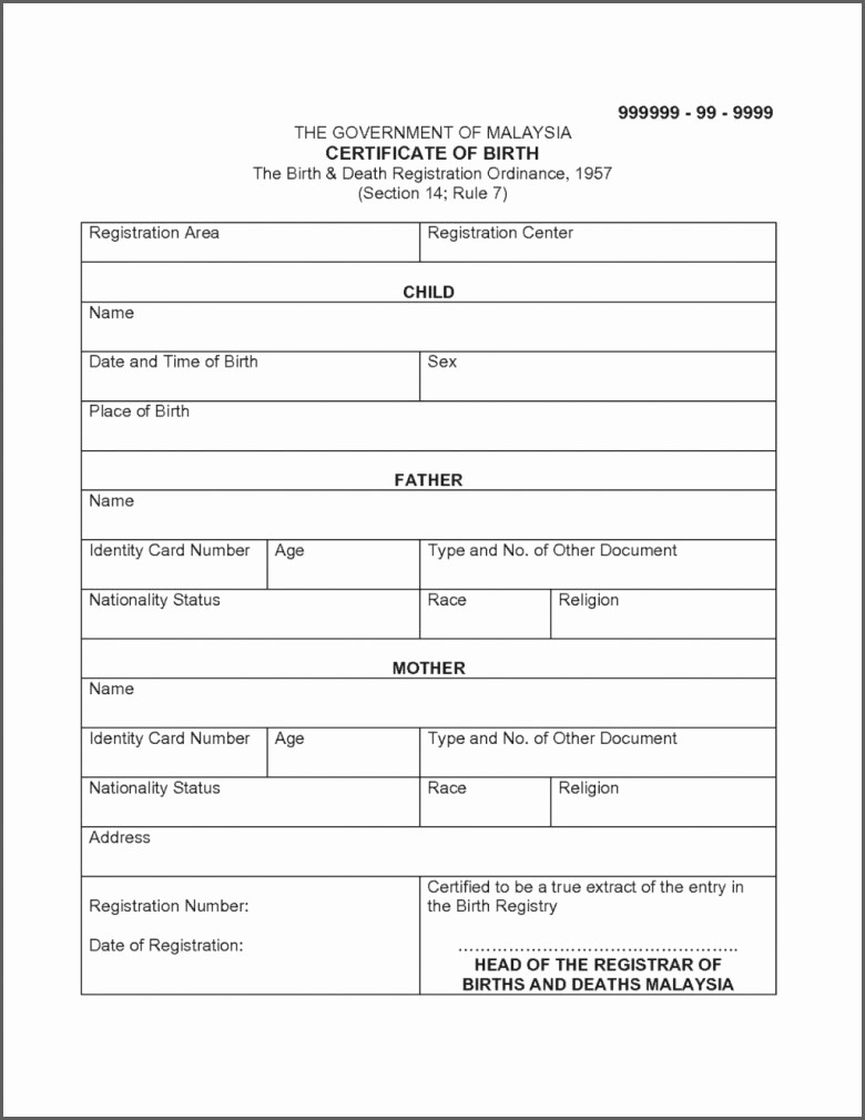 Free Birth Certificate Translation Template From Spanish To English