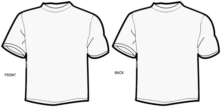 Free Blank T Shirt Outline Download Clip Art On Front And Back