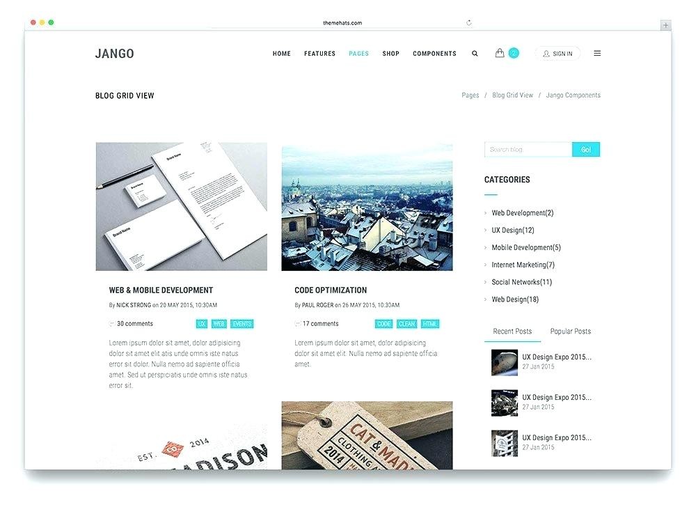Free Blog Template Html Simple