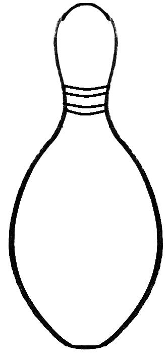 Free Bowling Pin Template Download Clip Art On