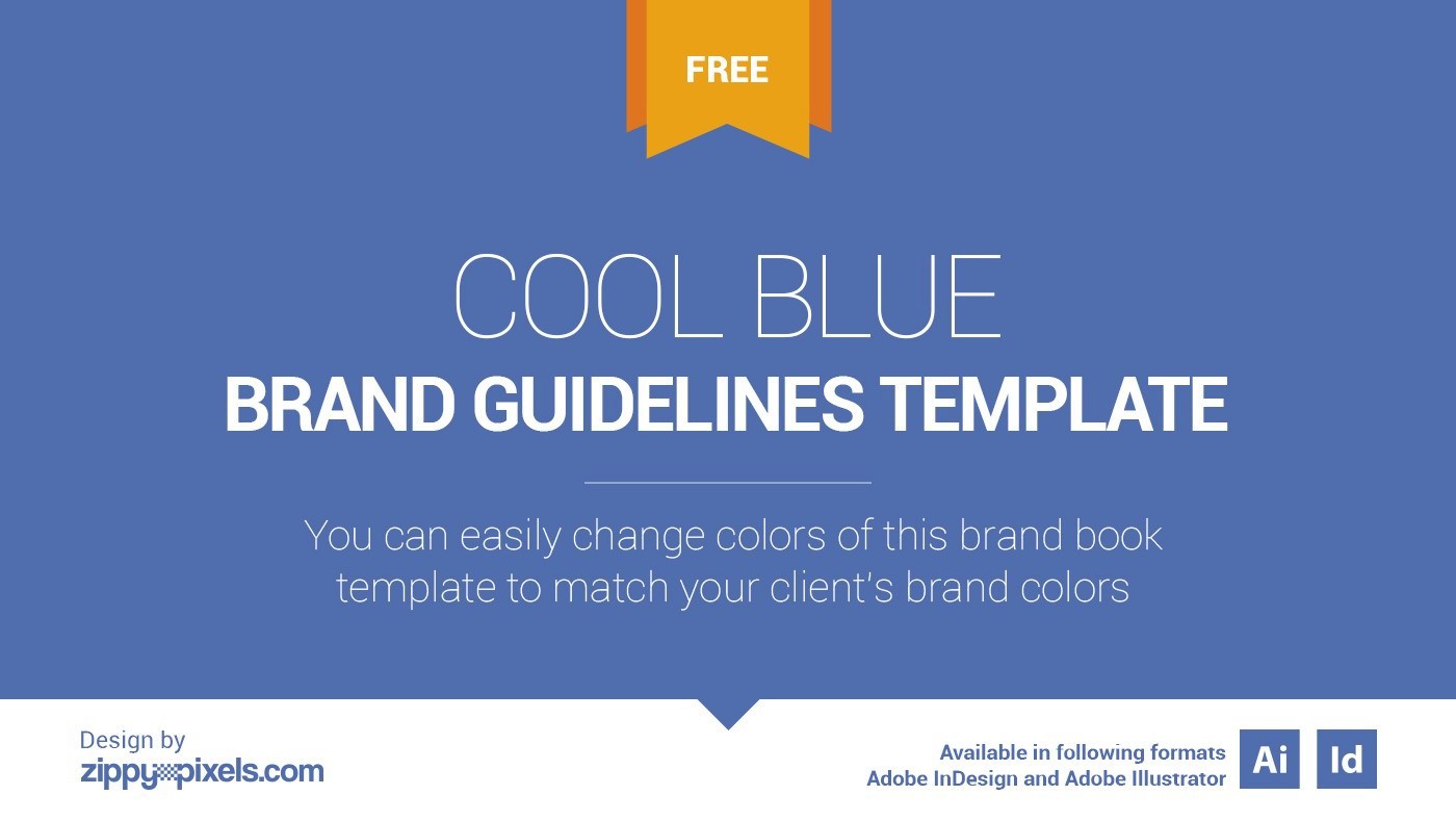 Free Brand Book Template Cool Blue On Behance