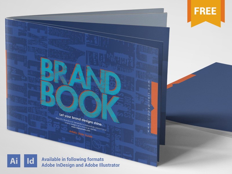 Free Brand Guidelines Template Cool Blue By ZippyPixels Dribbble Book